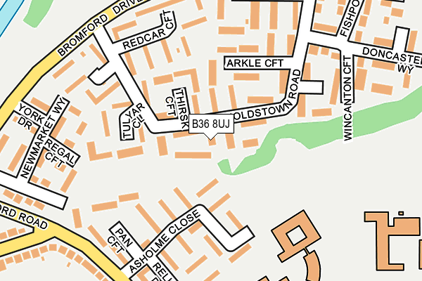 B36 8UJ map - OS OpenMap – Local (Ordnance Survey)