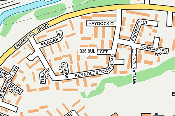 B36 8UL map - OS OpenMap – Local (Ordnance Survey)