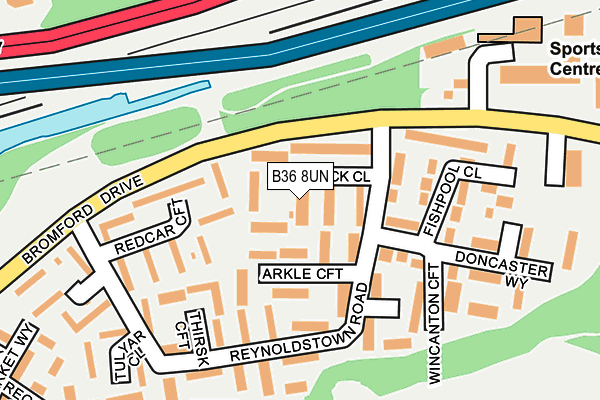 B36 8UN map - OS OpenMap – Local (Ordnance Survey)