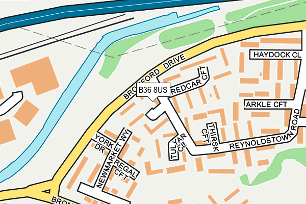 B36 8US map - OS OpenMap – Local (Ordnance Survey)