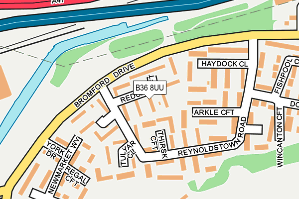 B36 8UU map - OS OpenMap – Local (Ordnance Survey)