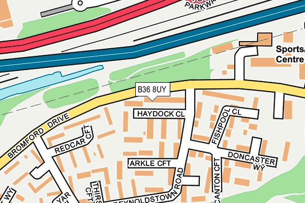 B36 8UY map - OS OpenMap – Local (Ordnance Survey)