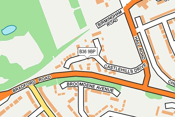 B36 9BP map - OS OpenMap – Local (Ordnance Survey)