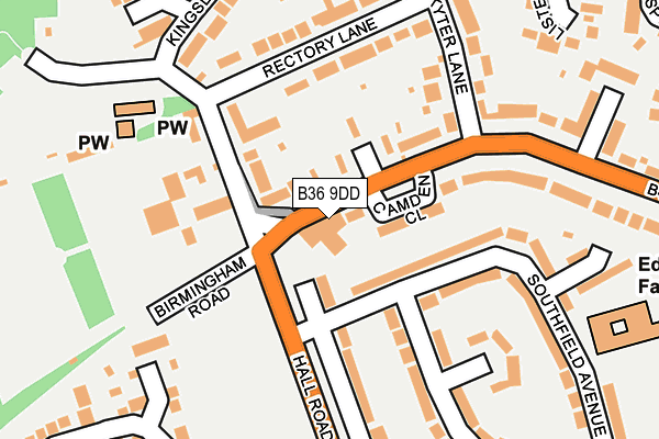 B36 9DD map - OS OpenMap – Local (Ordnance Survey)