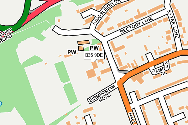 B36 9DE map - OS OpenMap – Local (Ordnance Survey)