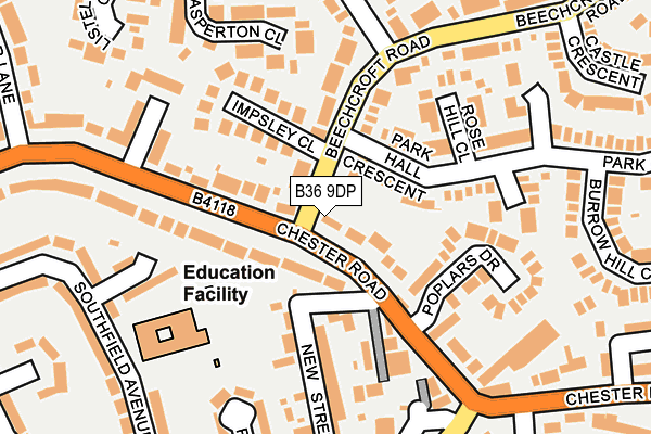 B36 9DP map - OS OpenMap – Local (Ordnance Survey)