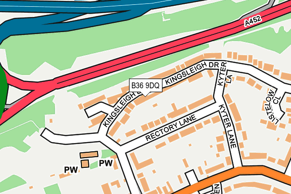 B36 9DQ map - OS OpenMap – Local (Ordnance Survey)