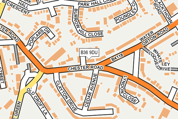 B36 9DU map - OS OpenMap – Local (Ordnance Survey)