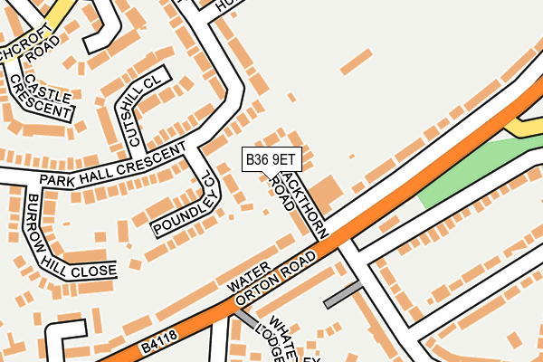 B36 9ET map - OS OpenMap – Local (Ordnance Survey)