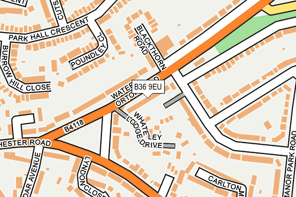 B36 9EU map - OS OpenMap – Local (Ordnance Survey)