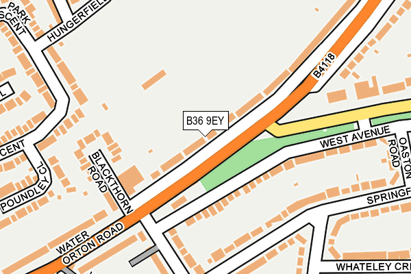 B36 9EY map - OS OpenMap – Local (Ordnance Survey)