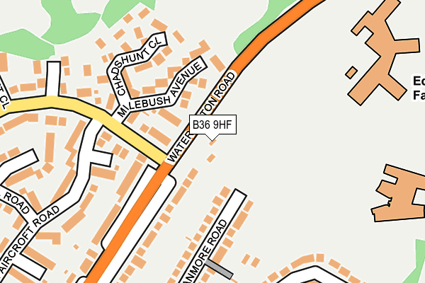 B36 9HF map - OS OpenMap – Local (Ordnance Survey)