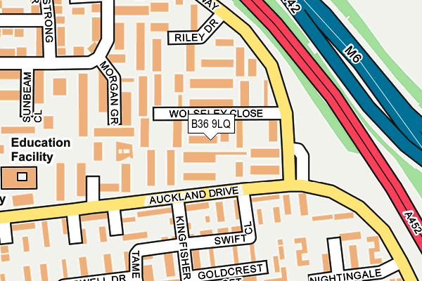 B36 9LQ map - OS OpenMap – Local (Ordnance Survey)