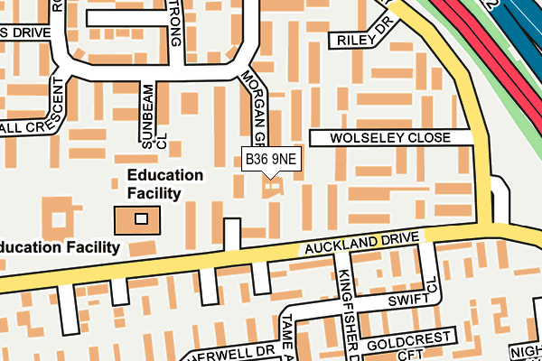 B36 9NE map - OS OpenMap – Local (Ordnance Survey)