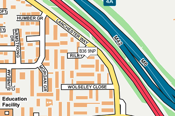 B36 9NP map - OS OpenMap – Local (Ordnance Survey)