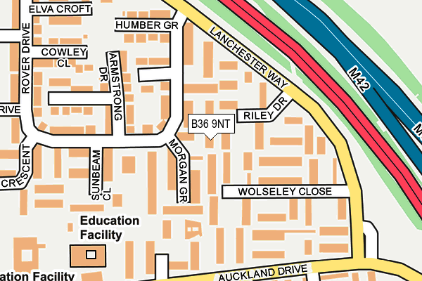 B36 9NT map - OS OpenMap – Local (Ordnance Survey)