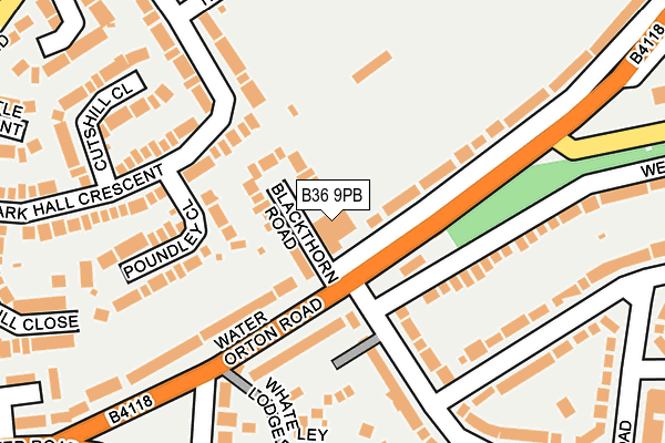 B36 9PB map - OS OpenMap – Local (Ordnance Survey)