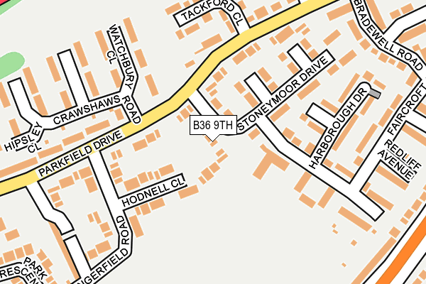 B36 9TH map - OS OpenMap – Local (Ordnance Survey)