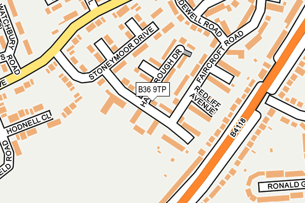 B36 9TP map - OS OpenMap – Local (Ordnance Survey)