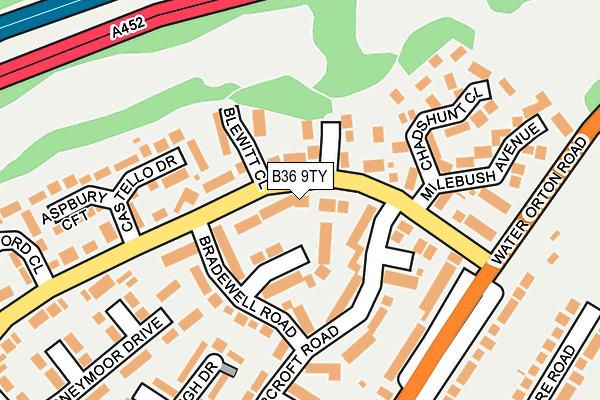 B36 9TY map - OS OpenMap – Local (Ordnance Survey)