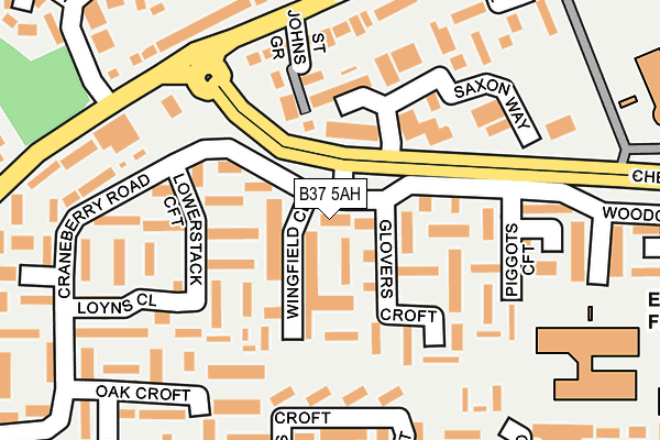 B37 5AH map - OS OpenMap – Local (Ordnance Survey)
