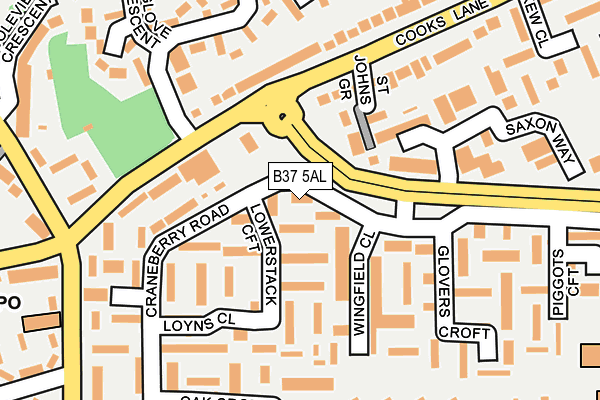 B37 5AL map - OS OpenMap – Local (Ordnance Survey)