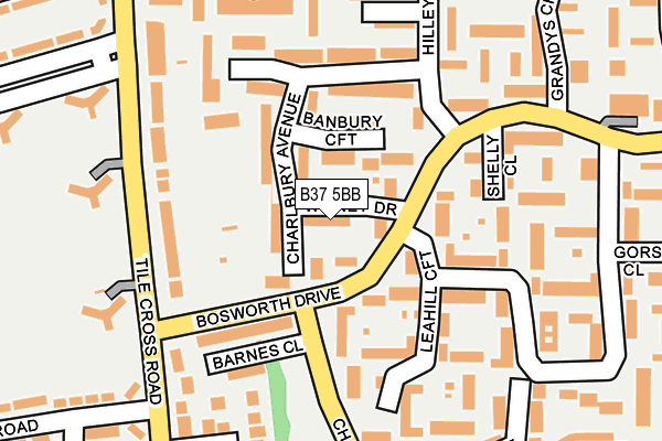 B37 5BB map - OS OpenMap – Local (Ordnance Survey)