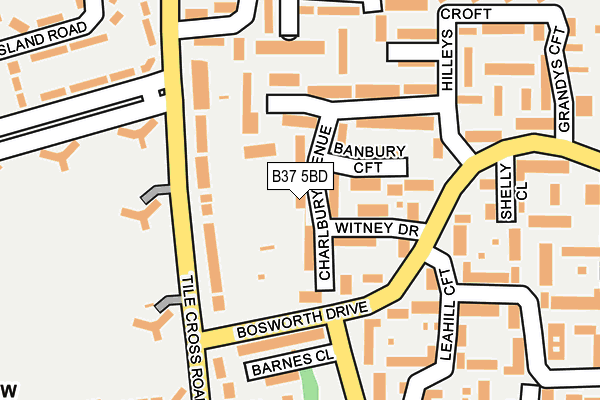 B37 5BD map - OS OpenMap – Local (Ordnance Survey)