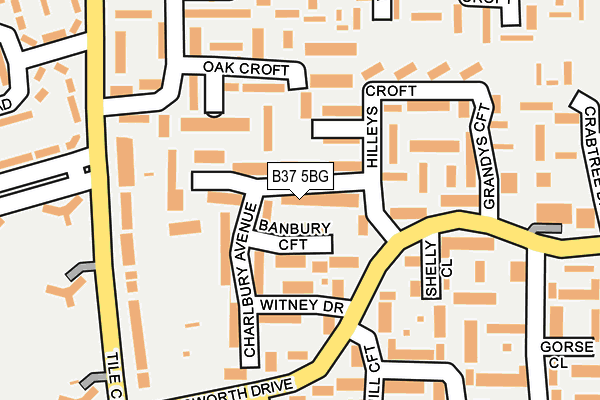 B37 5BG map - OS OpenMap – Local (Ordnance Survey)