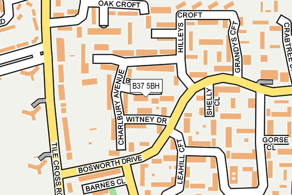 B37 5BH map - OS OpenMap – Local (Ordnance Survey)