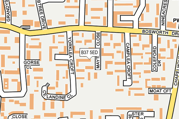 B37 5ED map - OS OpenMap – Local (Ordnance Survey)