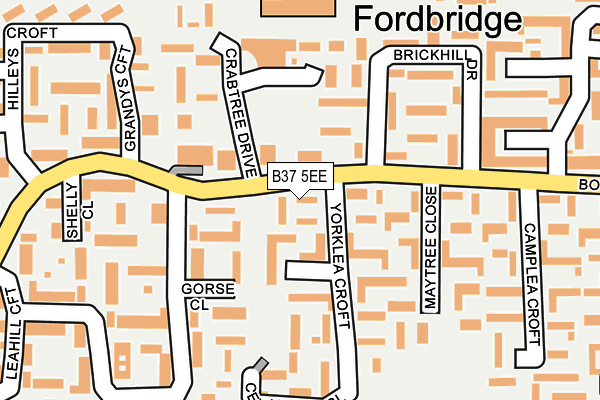 B37 5EE map - OS OpenMap – Local (Ordnance Survey)