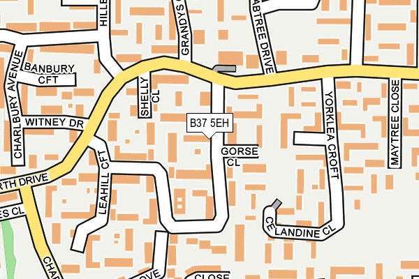 B37 5EH map - OS OpenMap – Local (Ordnance Survey)