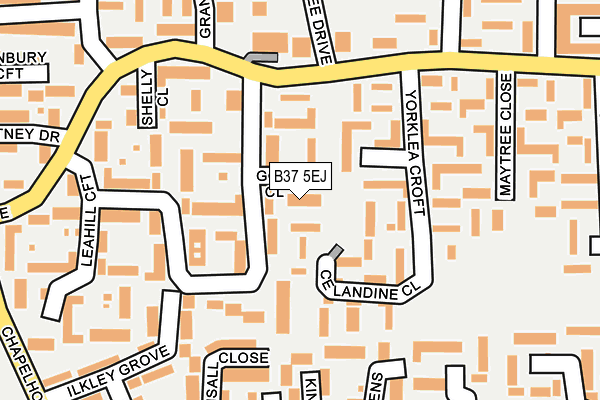 B37 5EJ map - OS OpenMap – Local (Ordnance Survey)