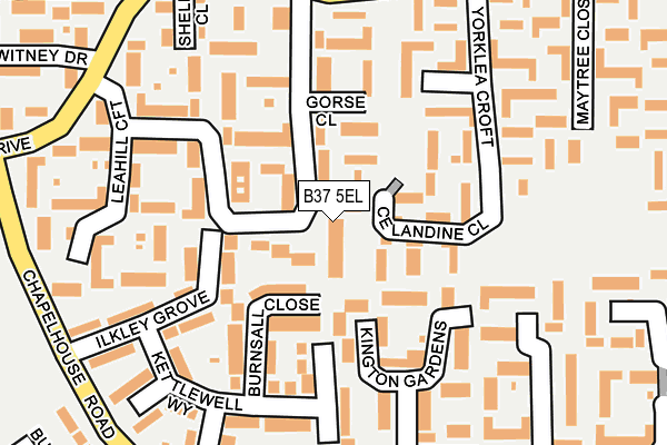 B37 5EL map - OS OpenMap – Local (Ordnance Survey)