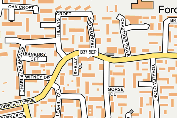 B37 5EP map - OS OpenMap – Local (Ordnance Survey)