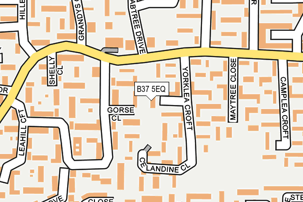 B37 5EQ map - OS OpenMap – Local (Ordnance Survey)