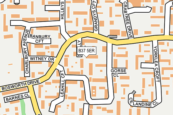 B37 5ER map - OS OpenMap – Local (Ordnance Survey)