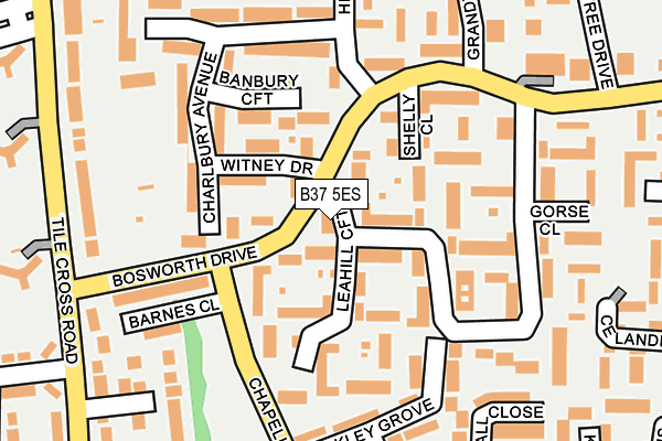 B37 5ES map - OS OpenMap – Local (Ordnance Survey)