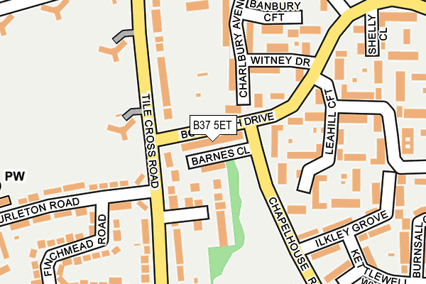 B37 5ET map - OS OpenMap – Local (Ordnance Survey)