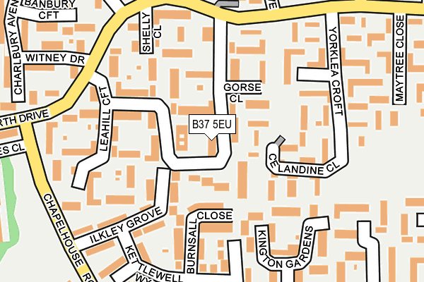 B37 5EU map - OS OpenMap – Local (Ordnance Survey)