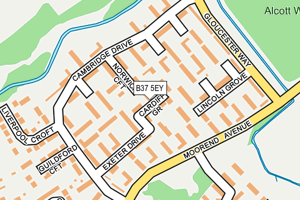 B37 5EY map - OS OpenMap – Local (Ordnance Survey)