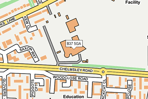 B37 5GA map - OS OpenMap – Local (Ordnance Survey)
