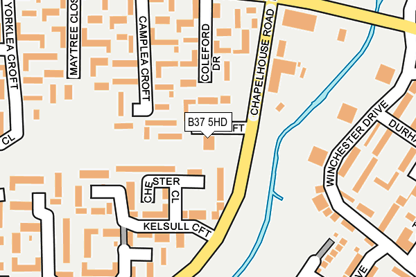 B37 5HD map - OS OpenMap – Local (Ordnance Survey)
