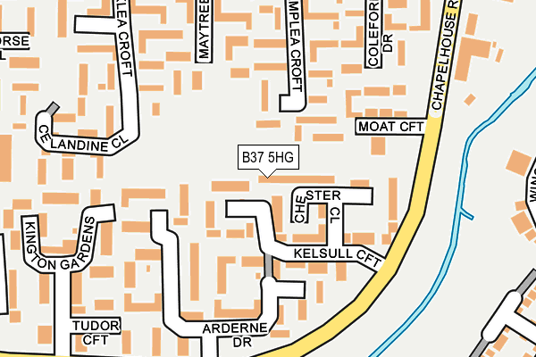 B37 5HG map - OS OpenMap – Local (Ordnance Survey)