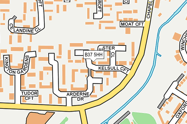 B37 5HH map - OS OpenMap – Local (Ordnance Survey)