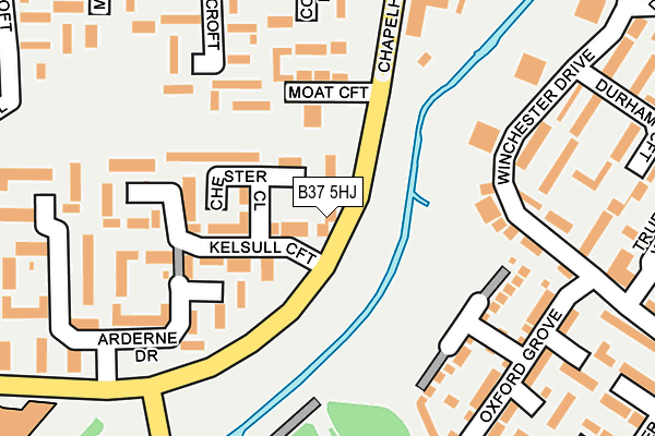 B37 5HJ map - OS OpenMap – Local (Ordnance Survey)