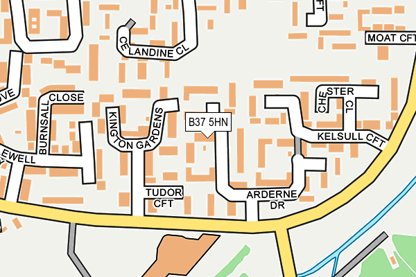 B37 5HN map - OS OpenMap – Local (Ordnance Survey)