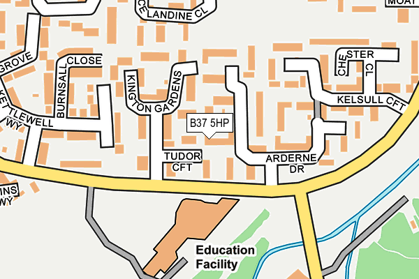B37 5HP map - OS OpenMap – Local (Ordnance Survey)