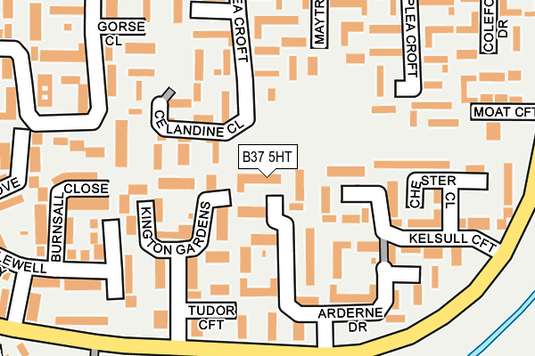 B37 5HT map - OS OpenMap – Local (Ordnance Survey)